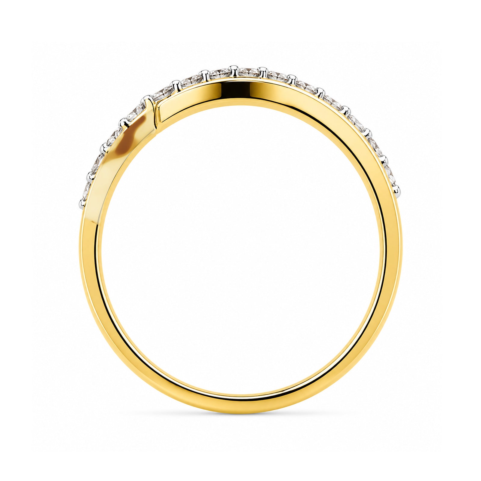 9ct gold diamond swirl ring 0.25cts