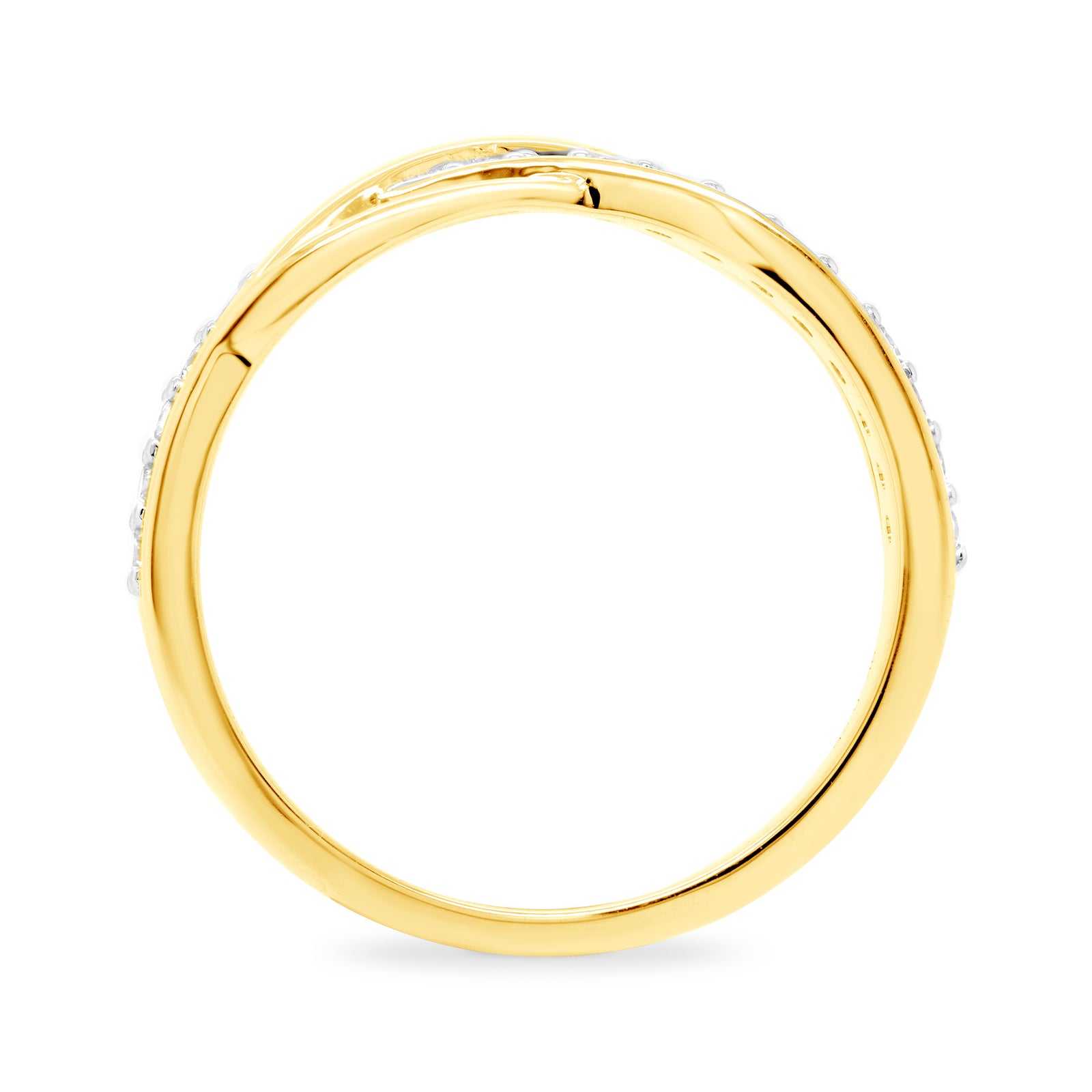 9ct gold diamond swirl ring 0.25cts