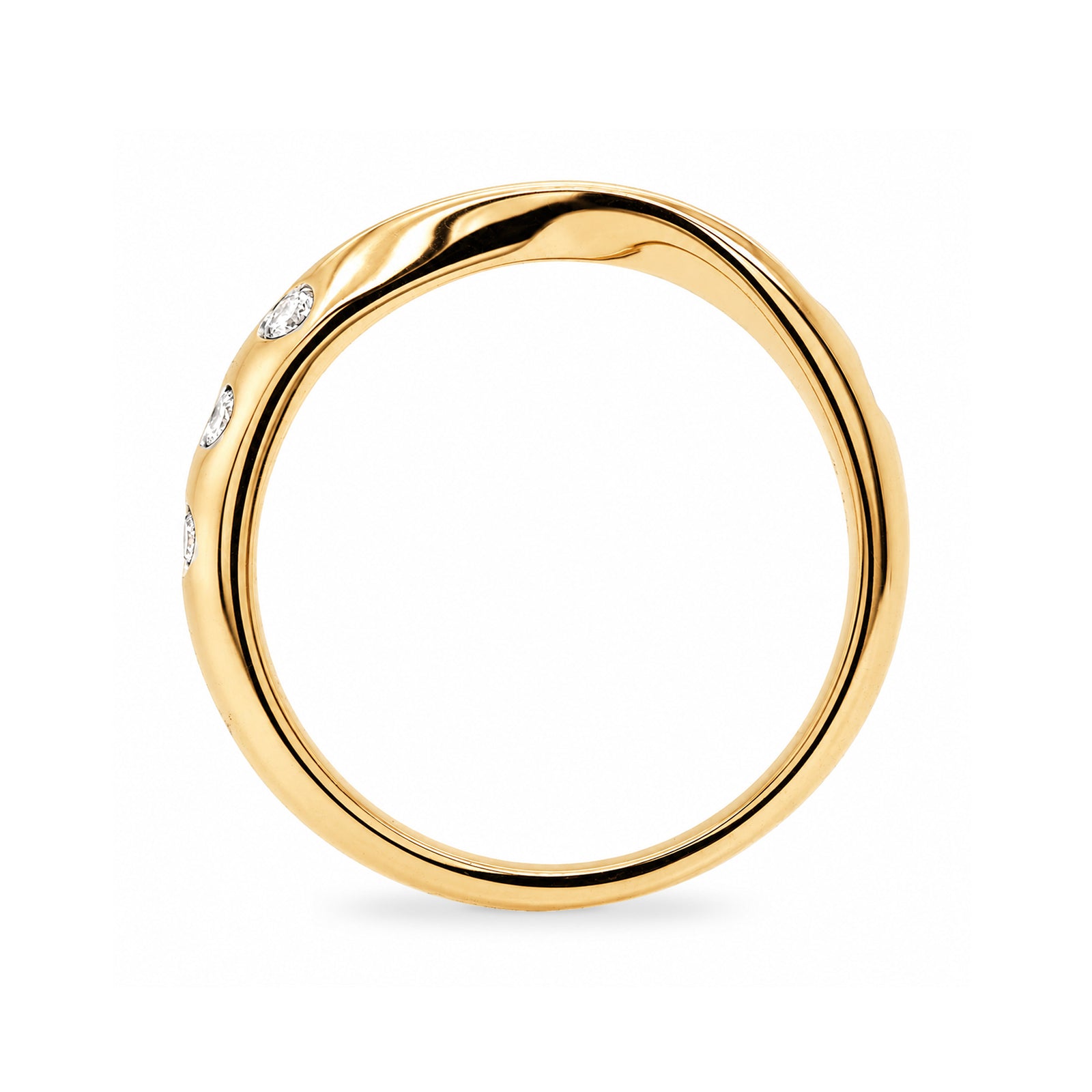 9ct gold diamond crossover ring 0.15cts
