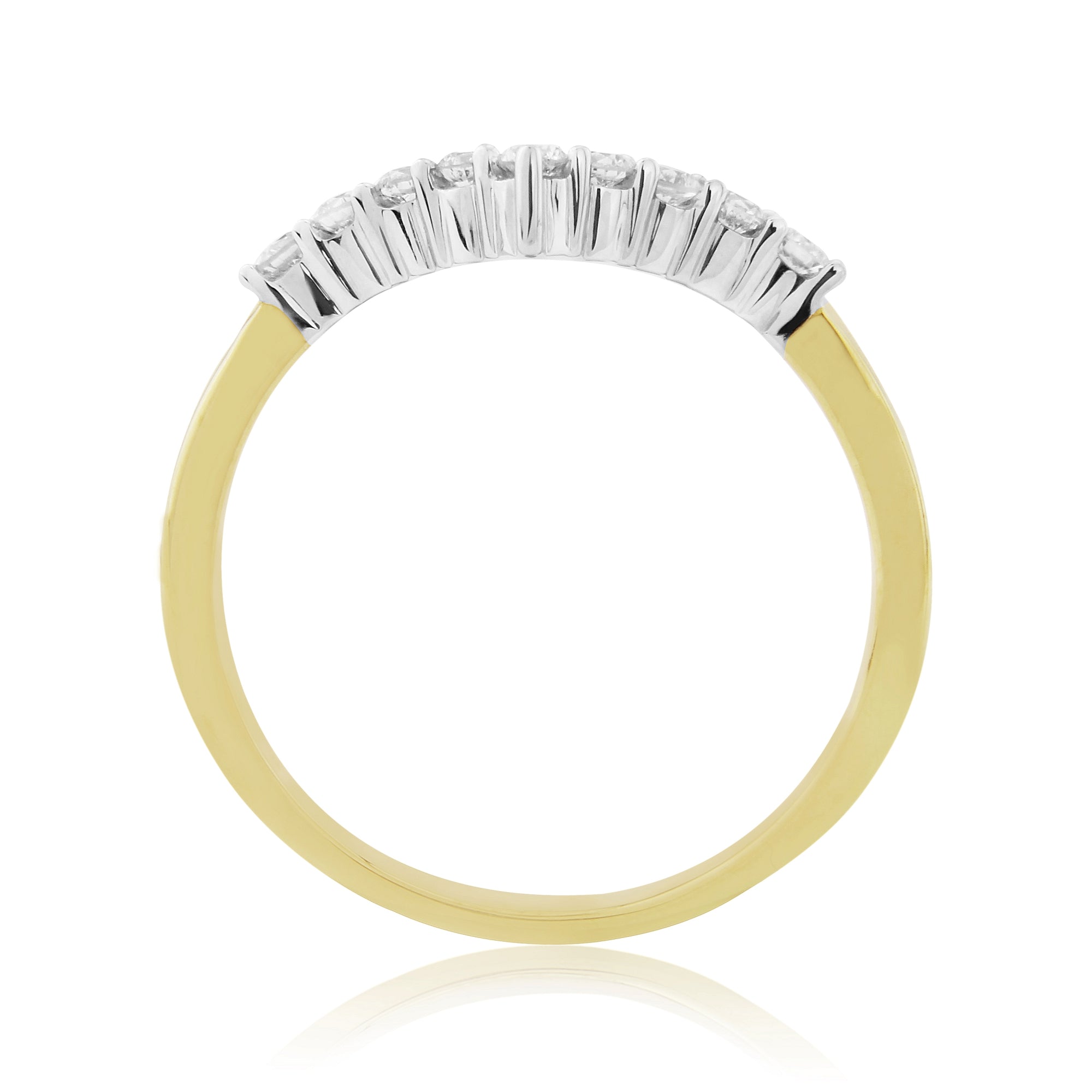 9ct gold claw set diamond wishbone ring 0.25ct