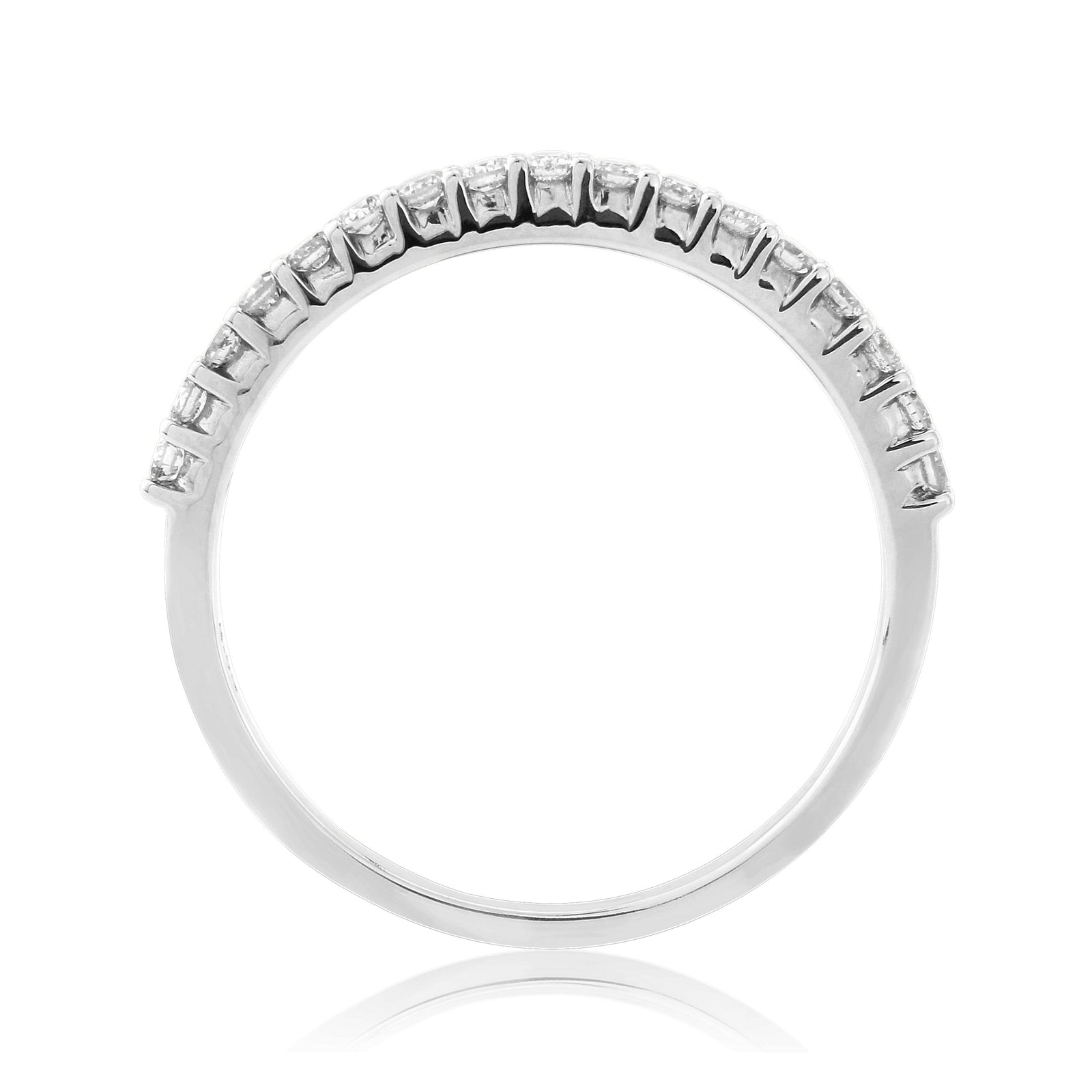 Platinum claw set diamond half et ring 0.25ct H/Si