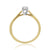 9ct gold four claw single stone diamond ring 0.25ct