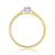 9ct gold six claw single stone diamond ring 0.15ct