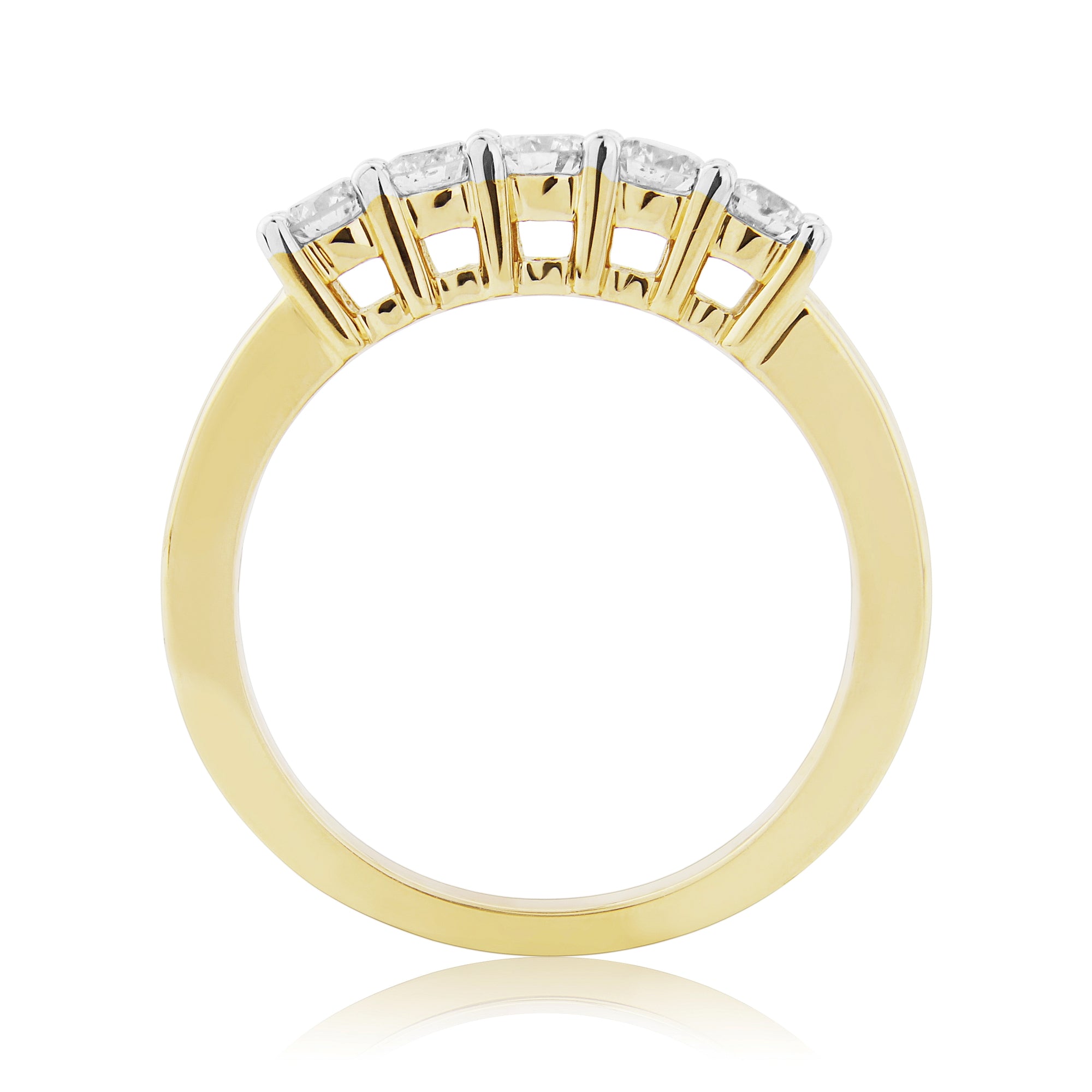 9ct gold five stone diamond ring 0.50ct