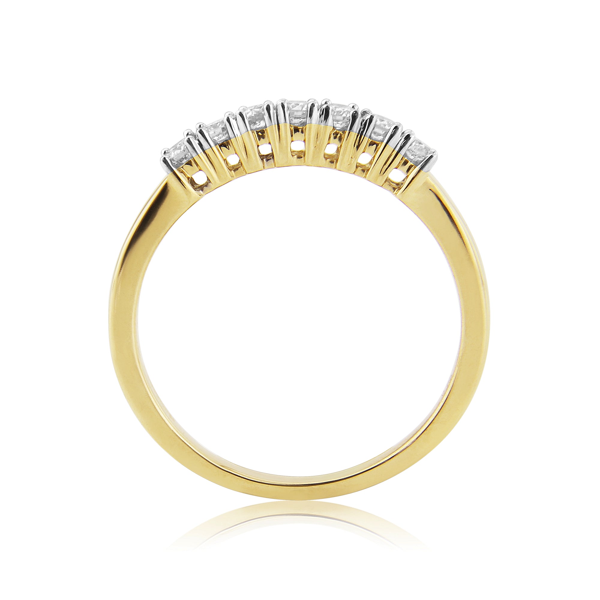 9ct gold seven stone diamond ring 0.25ct