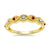 9ct gold ruby & diamond milgrain edge swirl half eternity ring 0.04ct