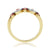 9ct gold 2.30mm round ruby & diamond set wave eternity ring 0.10ct