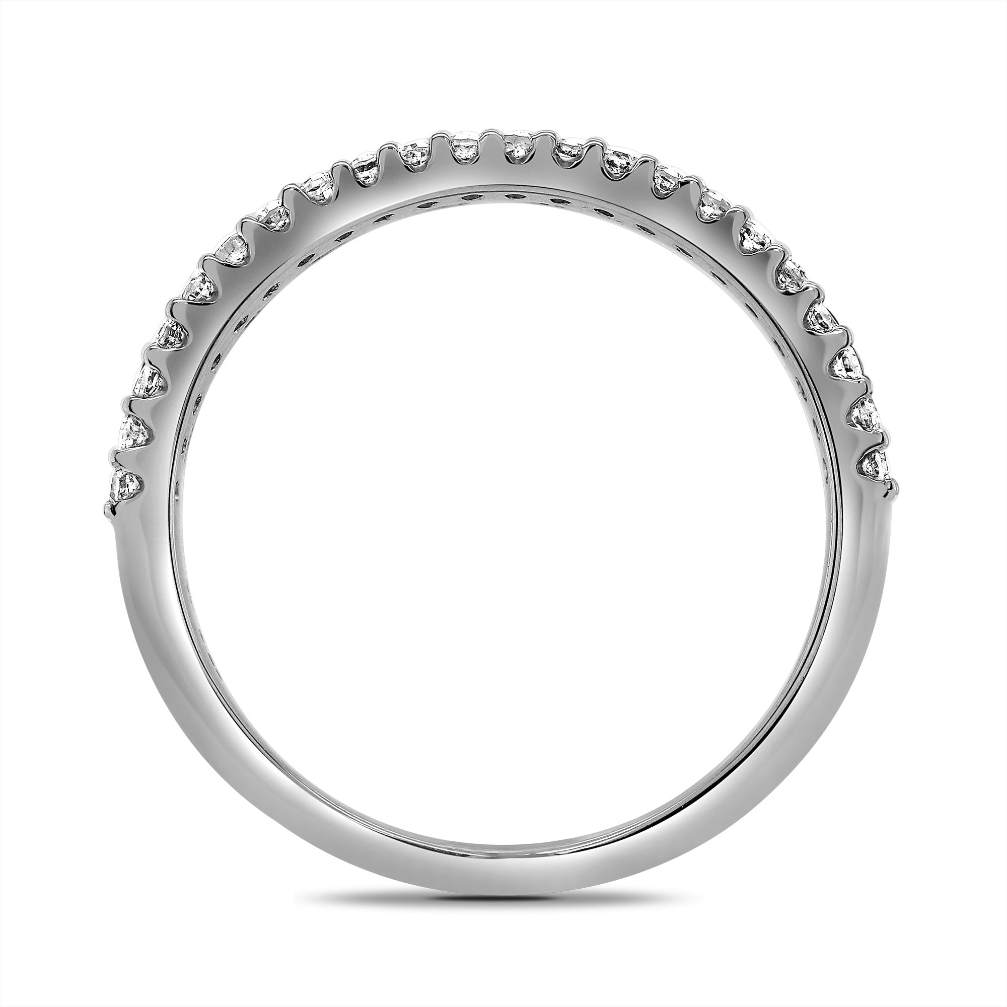 9ct white gold marquise shape sapphire & diamond half eternity ring 0.28ct