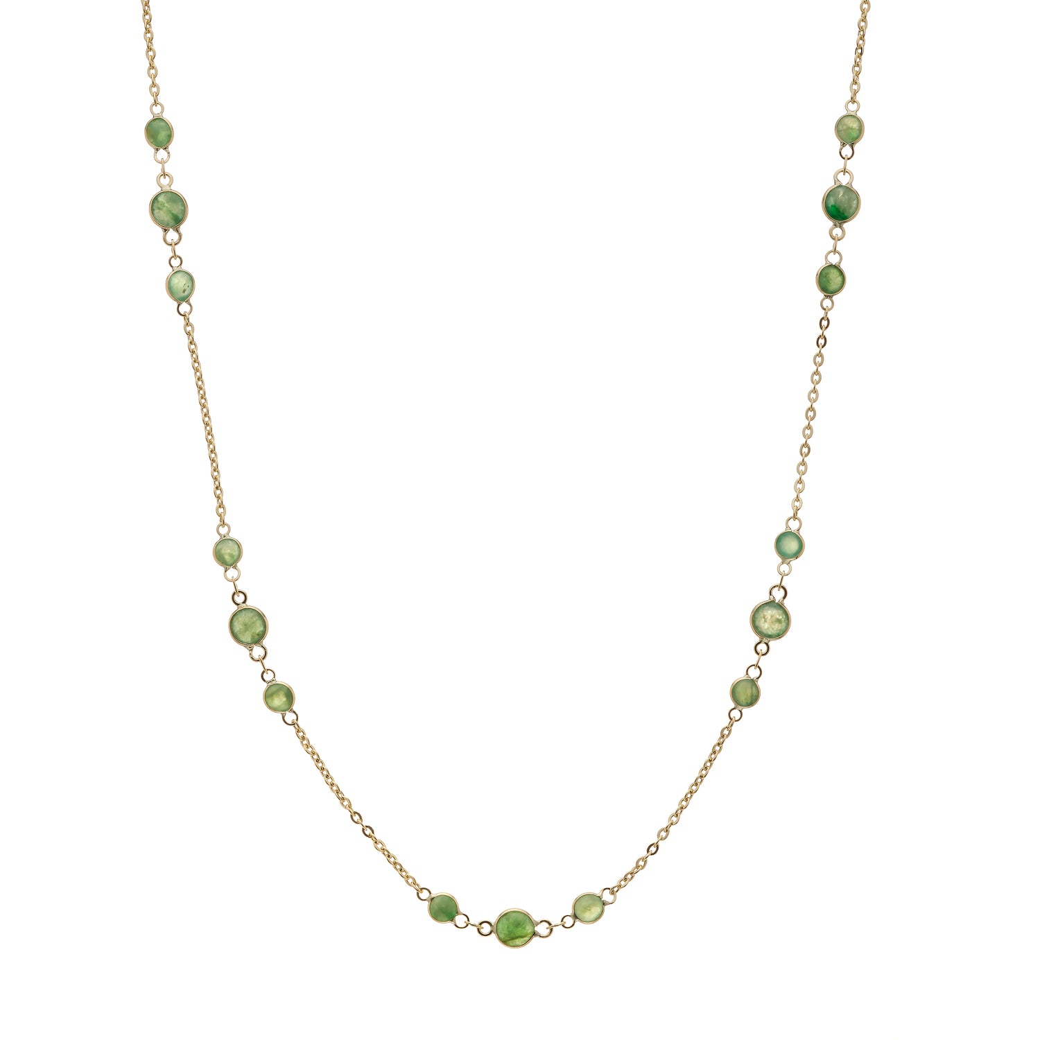 9ct gold jade necklace