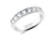 1.00ct channel set brilliant cut diamond milgrain edge band ring