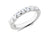 0.75ct bar set brilliant cut diamond band ring