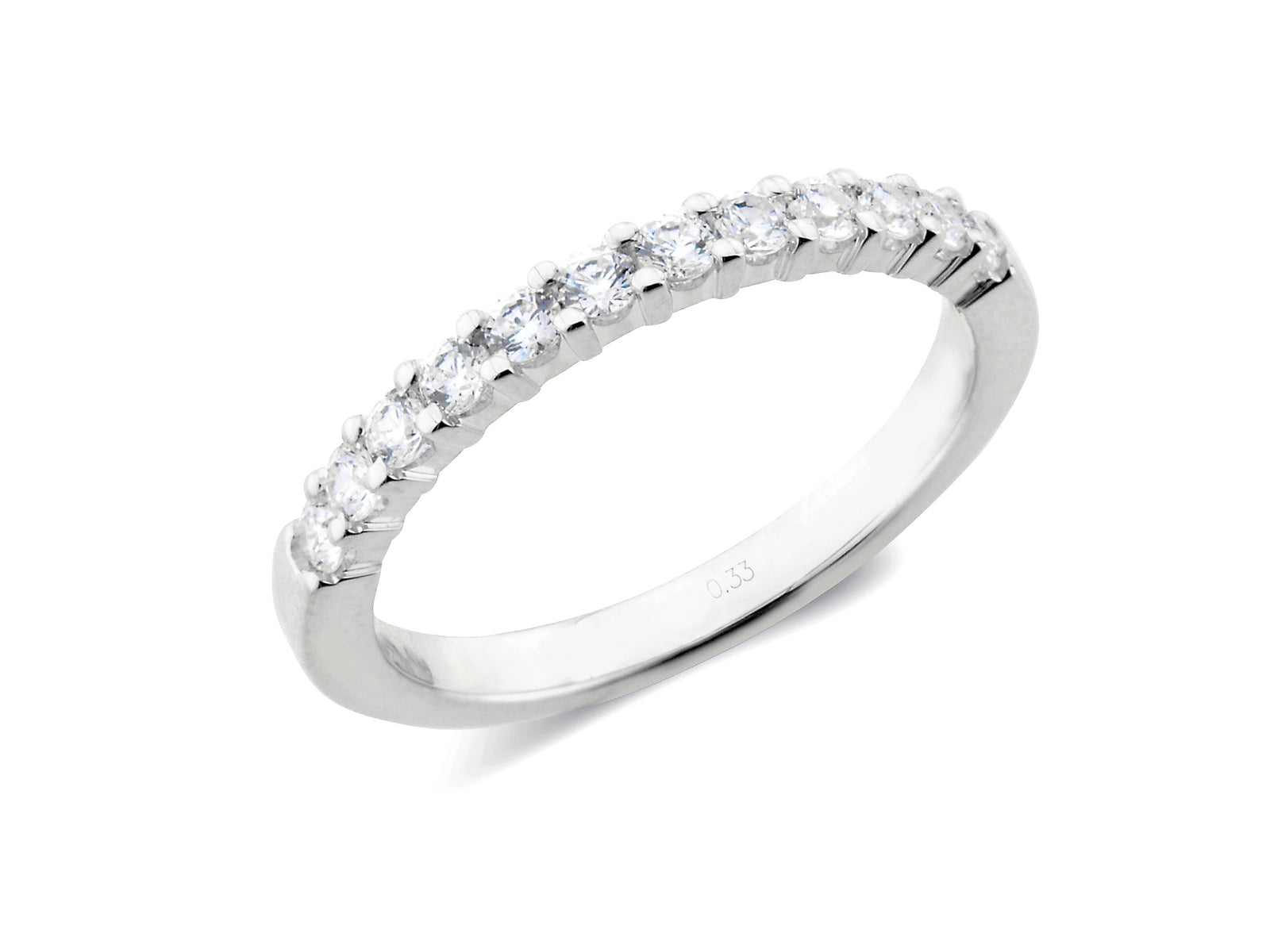 0.33ct claw set brilliant cut diamond band ring