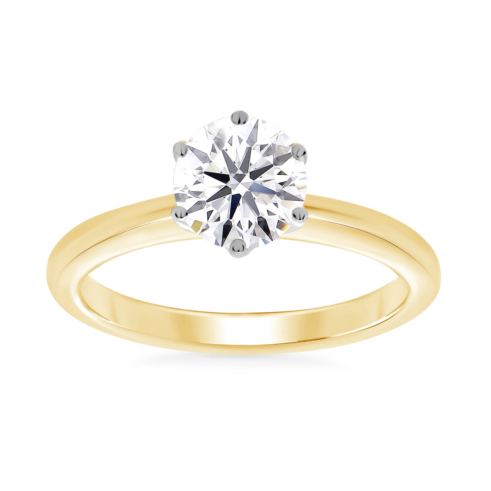 9ct gold lab grown E/VS Diamond single stone ring 0.75cts LG