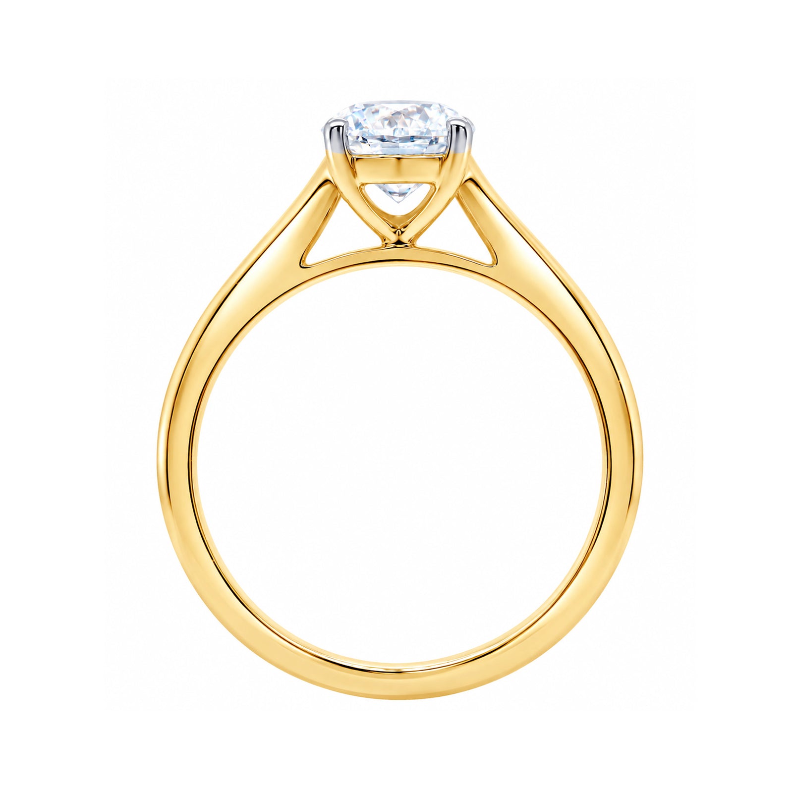 9ct gold lab grown E/VS Diamond single stone ring 2.00cts LG