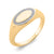 9ct gold oval shape diamond set pinky ring 0.05ct