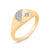9ct gold round diamond set pinky ring 0.05ct