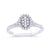 9ct white gold diamond cluster ring 0.19ct