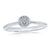 9ct white gold single stone miracle plate diamond ring 0.10ct
