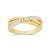 9ct gold channel set diamond crossover ring 0.21ct