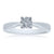 9ct white gold single stone miracle plate diamond ring 0.25ct