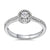 9ct white gold diamond set gap halo ring with diamond set shoulders 0.33ct
