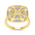 9ct gold art deco style diamond ring 0.25ct