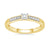 9ct gold princess cut single stone diamond ring with diamond set shoulders 0.21ct