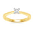 9ct gold princess cut single stone diamond ring 0.25ct