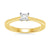 9ct gold princess cut single stone diamond ring 0.33ct