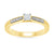 9ct gold single stone diamond ring with diamond set shoulders 0.16ct
