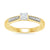 9ct gold single stone diamond ring with diamond set shoulders 0.33ct