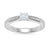 9ct white gold single stone diamond ring with diamond set shoulders 0.33ct