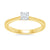 9ct gold single stone diamond ring 0.33ct