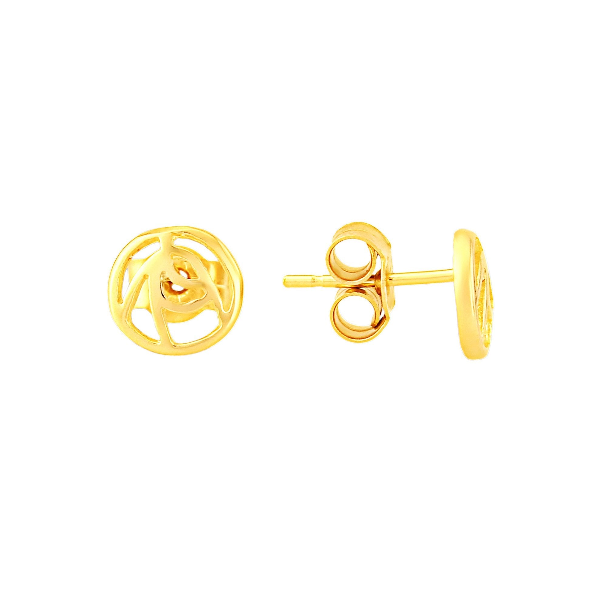 9ct gold celtic stud earrings
