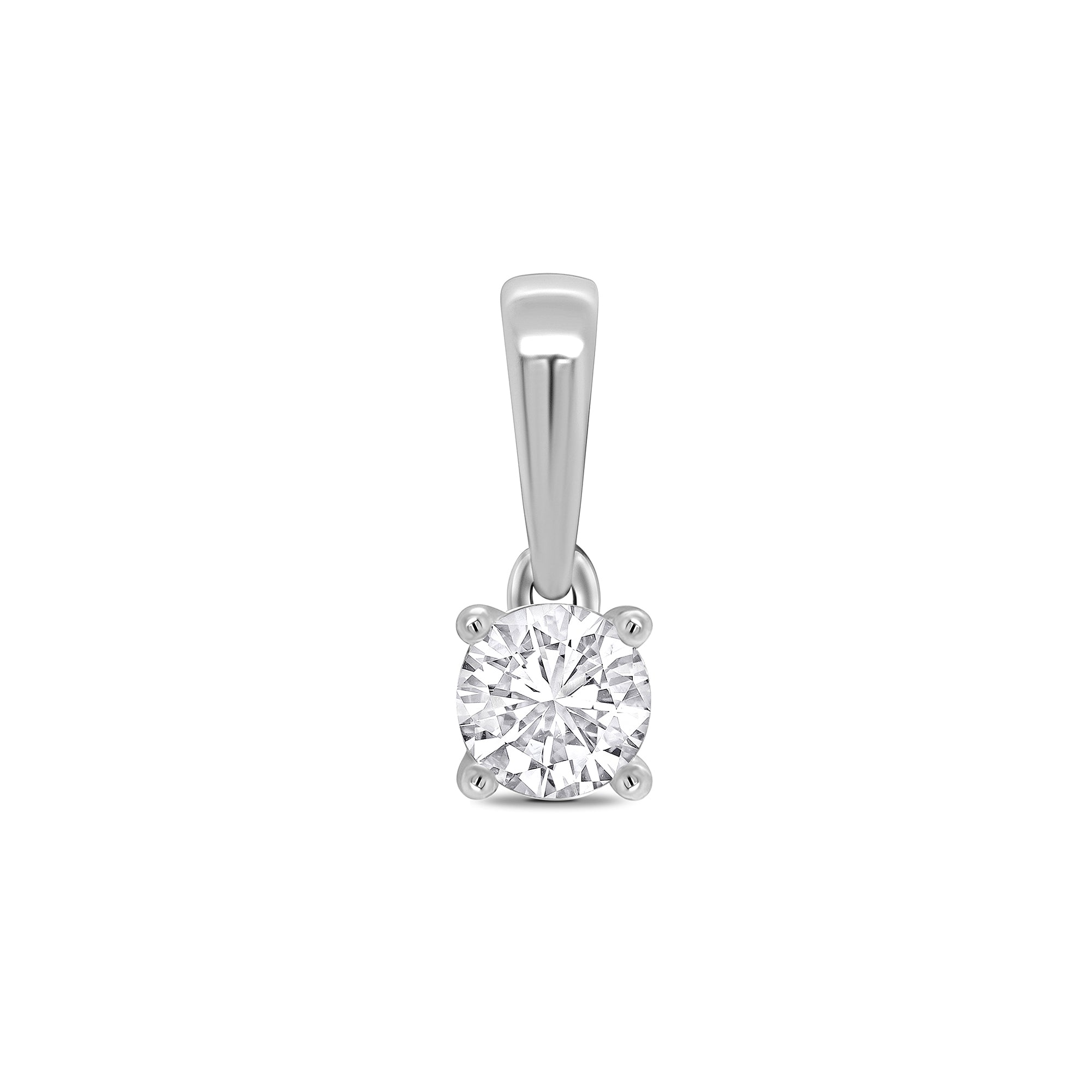 Platinum claw set diamond pendant 0.15ct H/Si