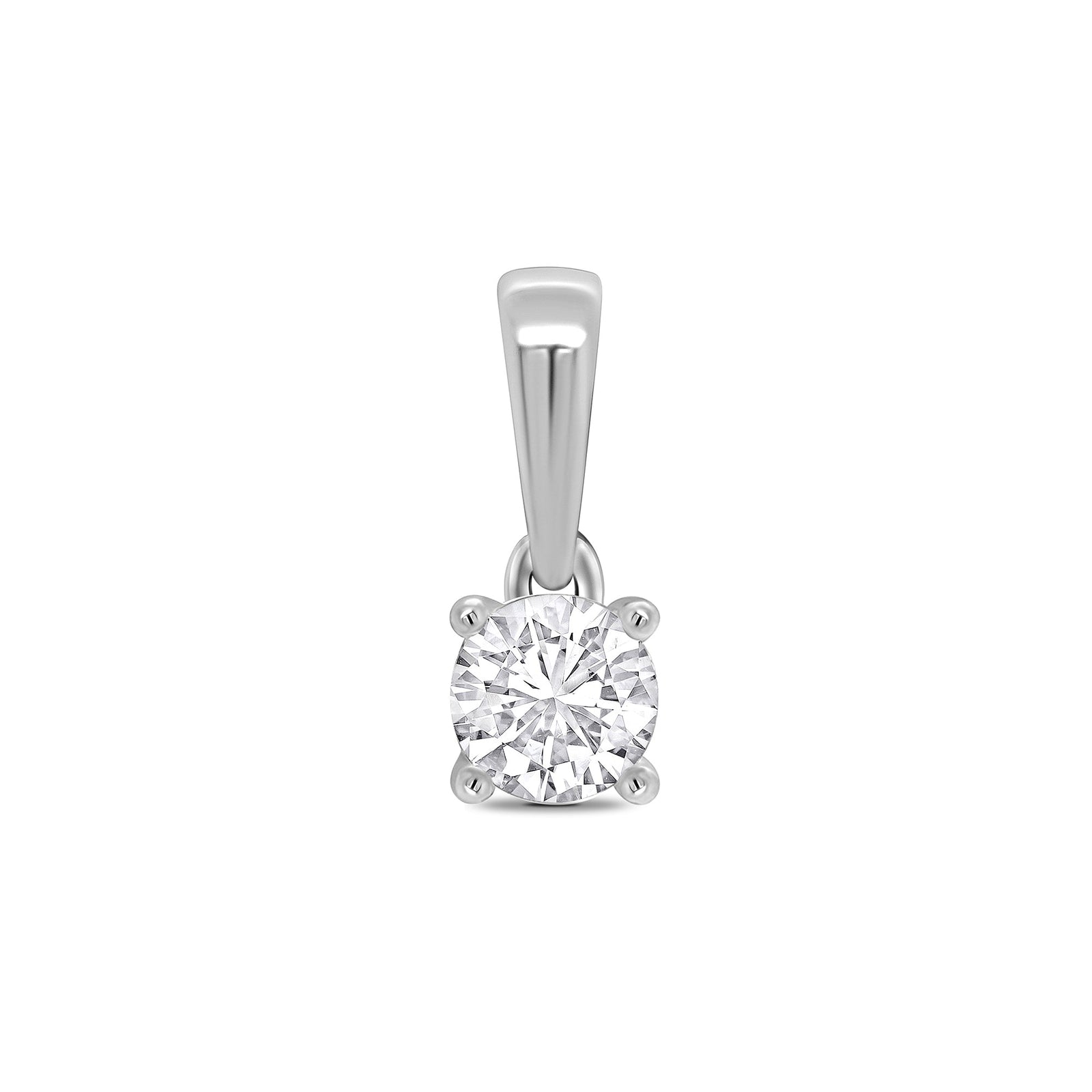 Platinum claw set diamond pendant 0.20ct H/Si