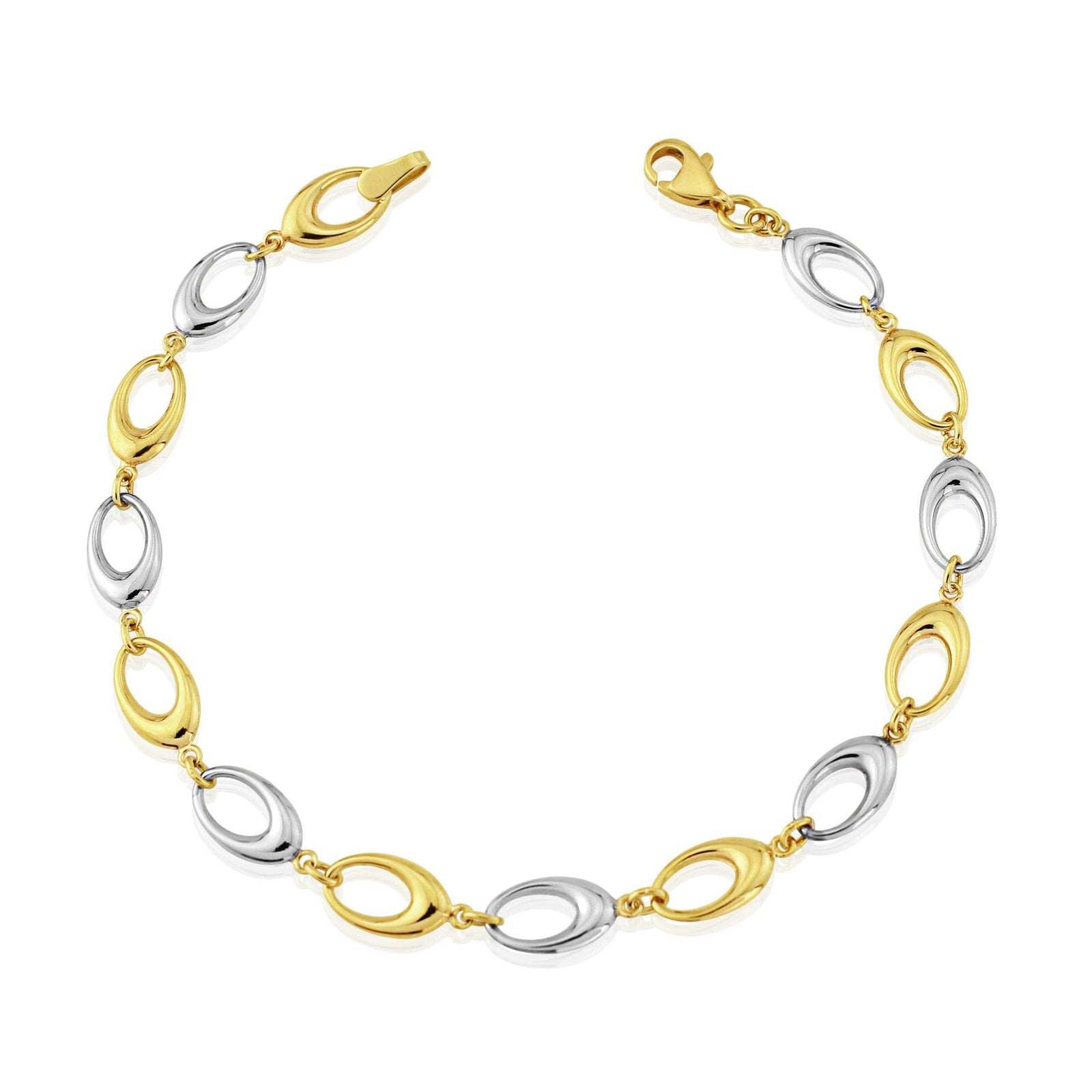 9ct yellow & white gold bracelet