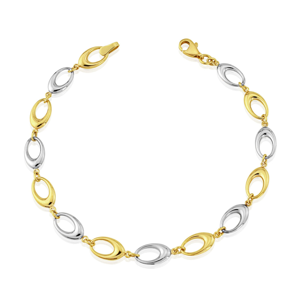 9ct yellow &amp; white gold bracelet