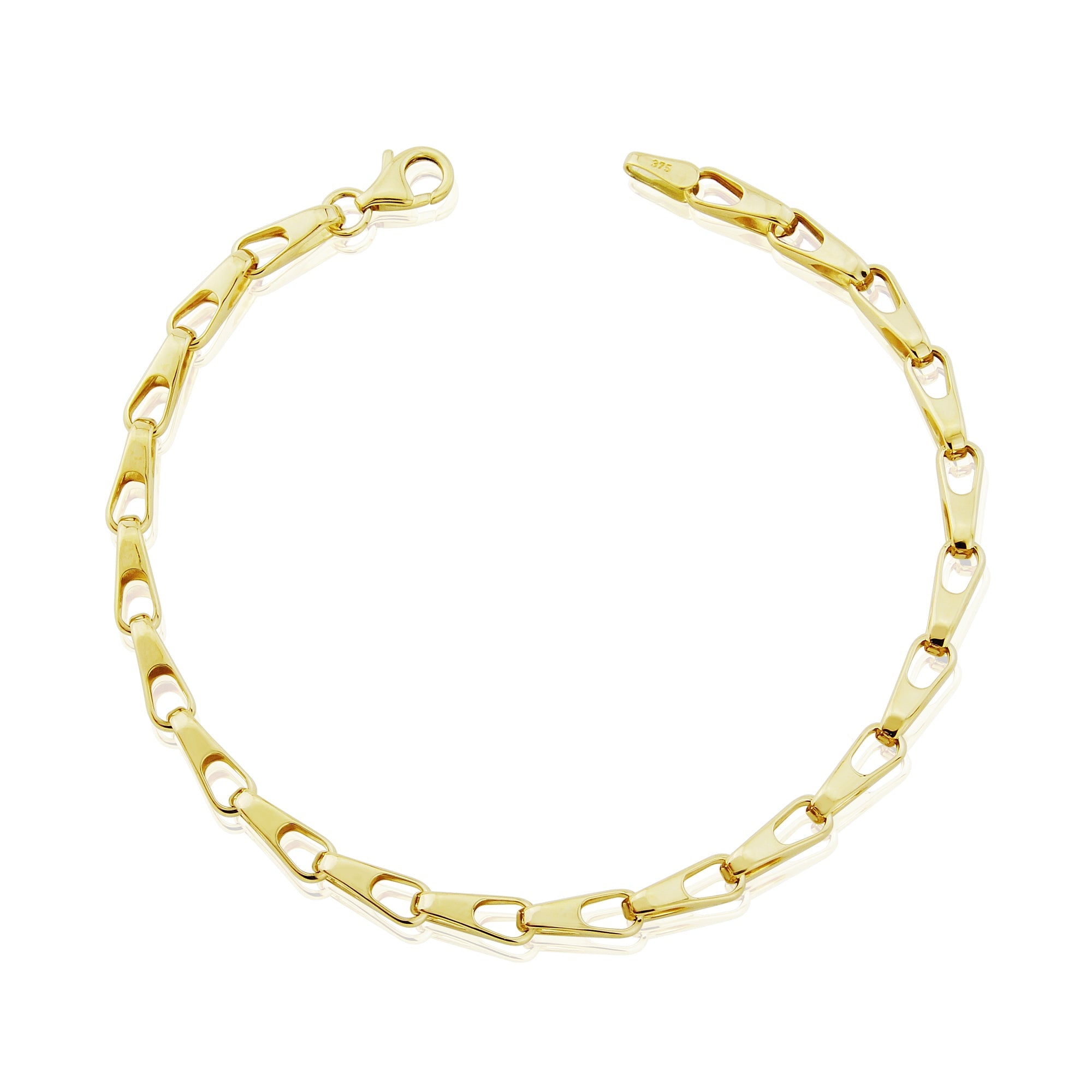 9ct link gold bracelet
