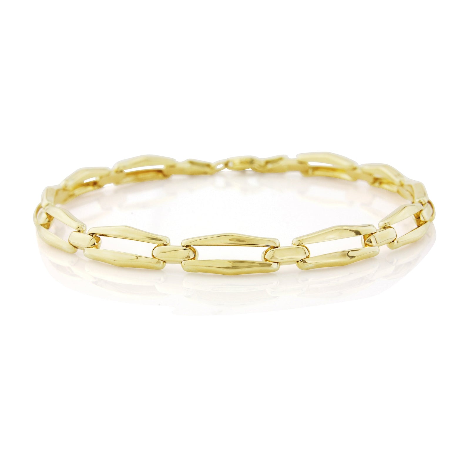 9ct interlocked gold bracelet
