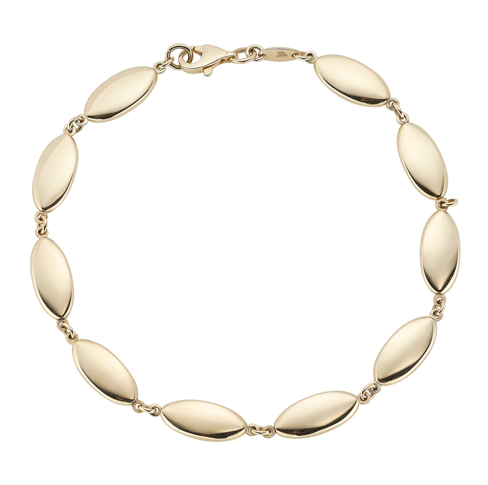 9ct oval link gold bracelet