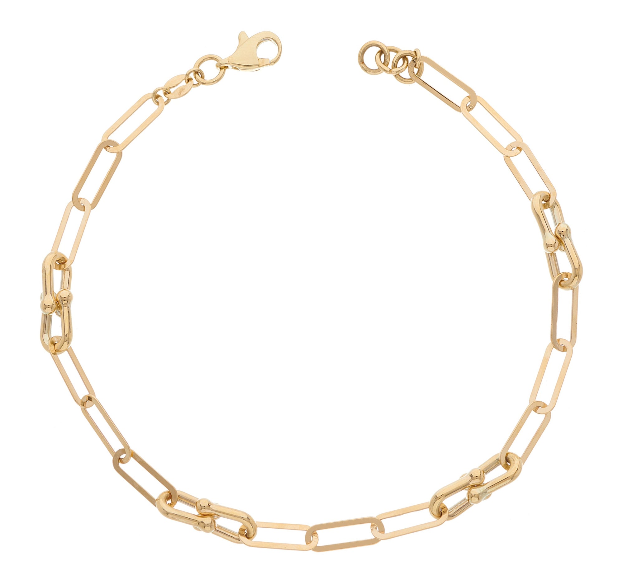 9ct gold fancy chain link bracelet
