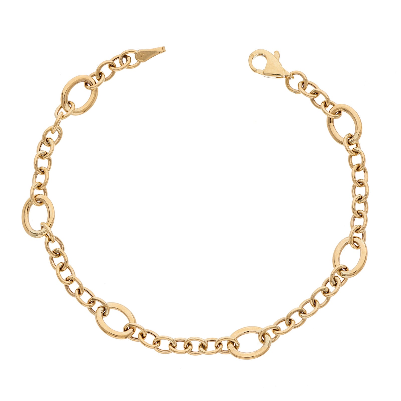 9ct circle link gold bracelet
