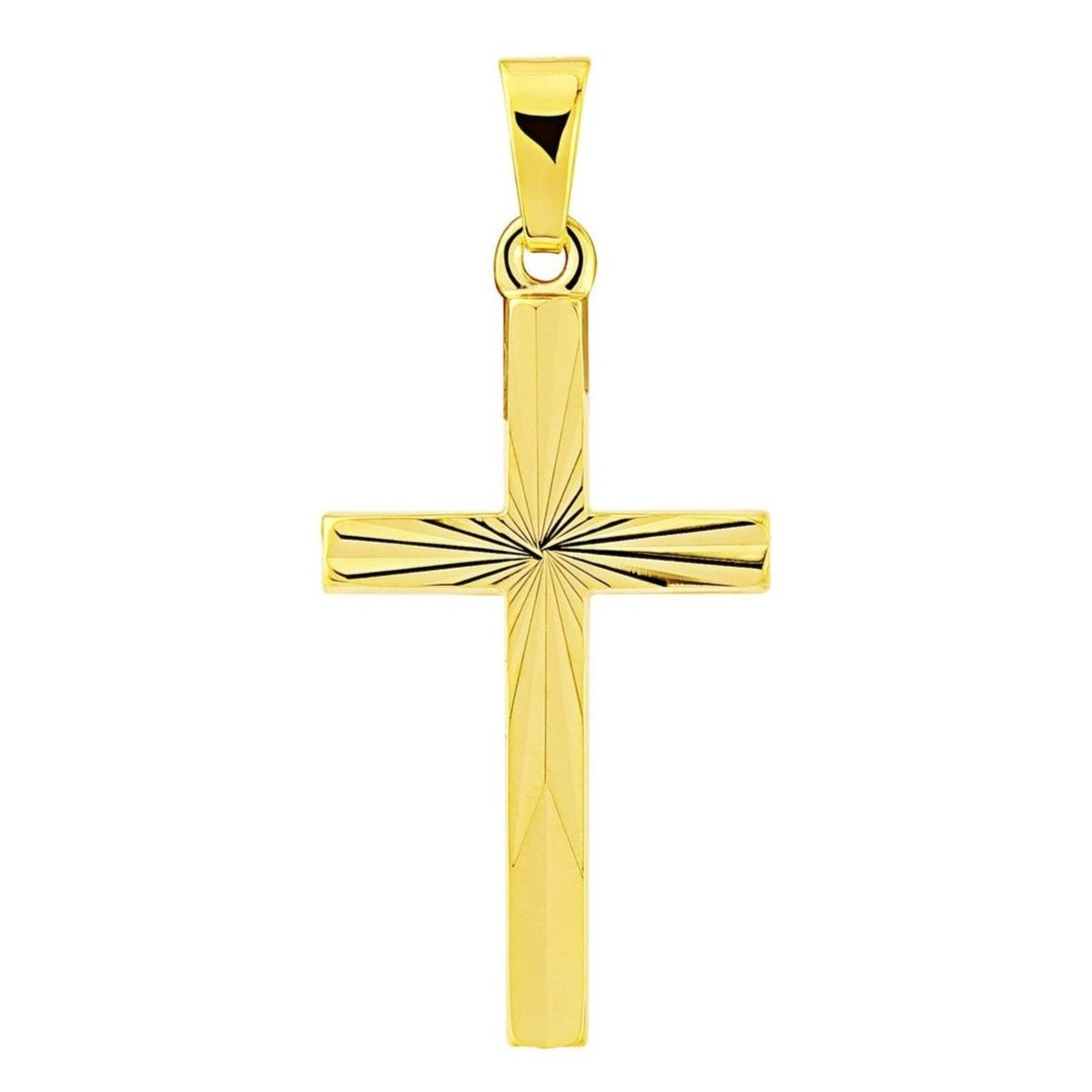 9ct gold 22mm x 14mm patterned cross