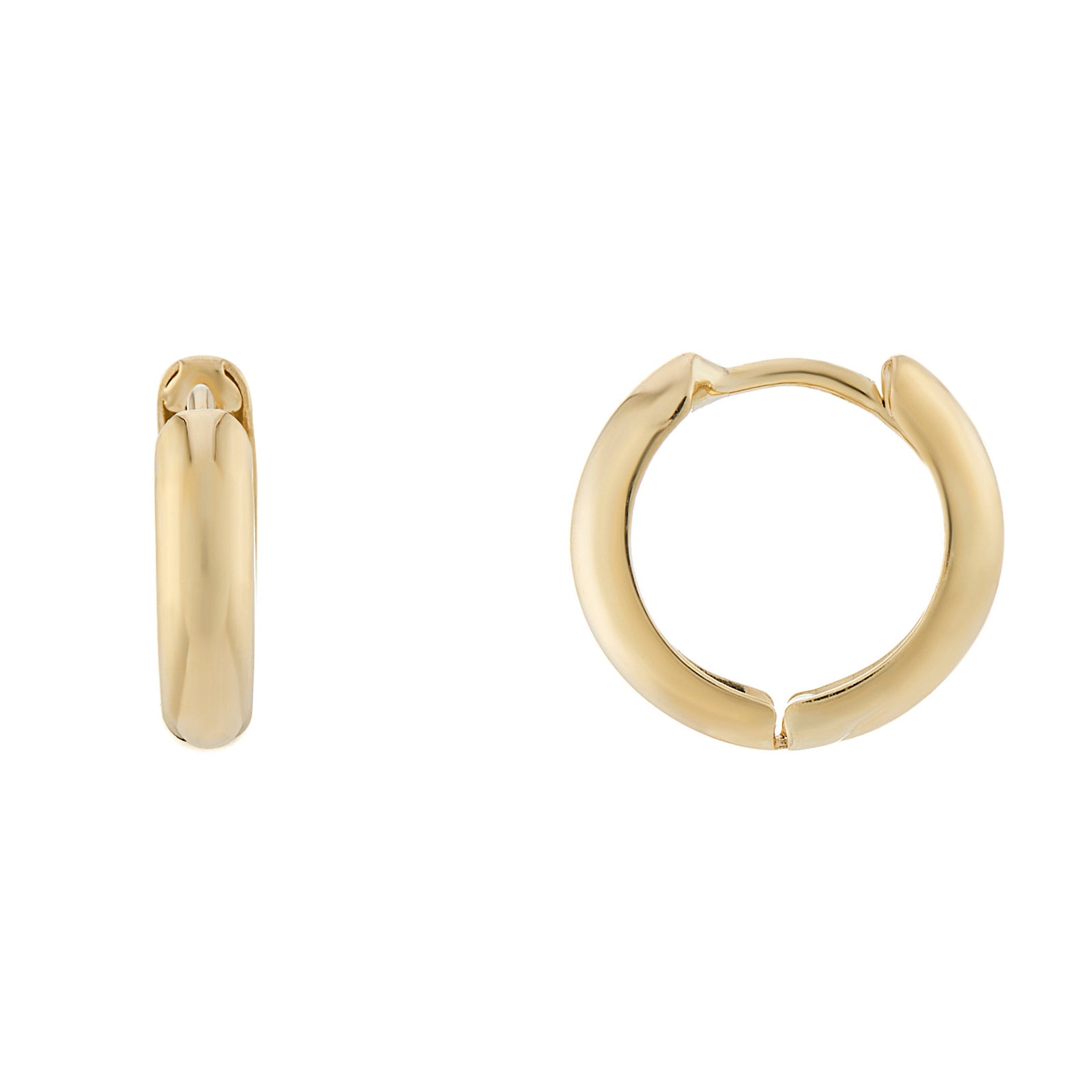 9ct gold 9mm inside diameter huggy earrings