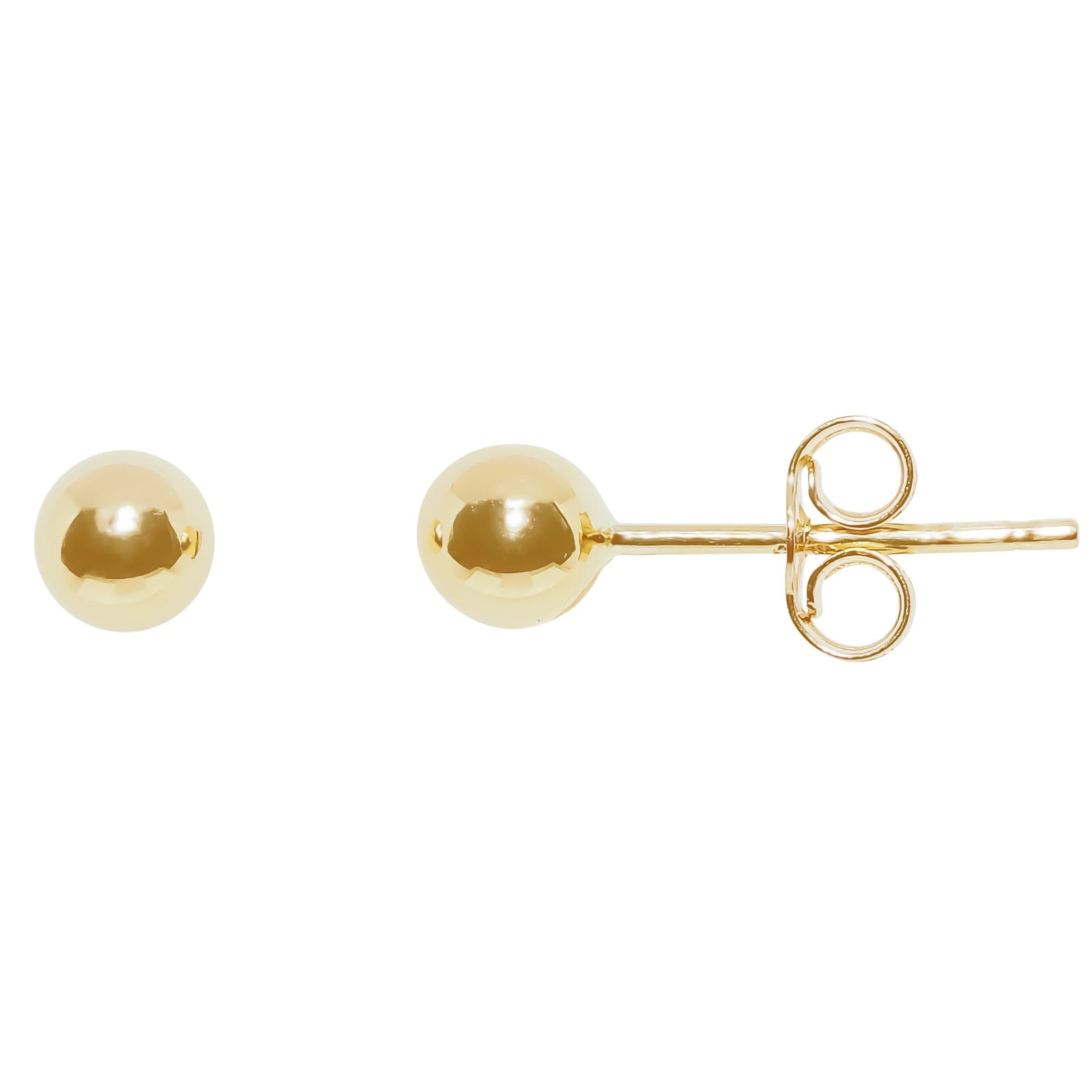 9ct gold 4mm ball stud earrings