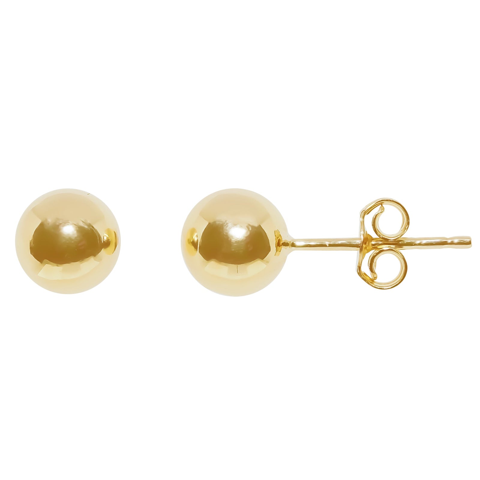 9ct gold 6mm ball stud earrings