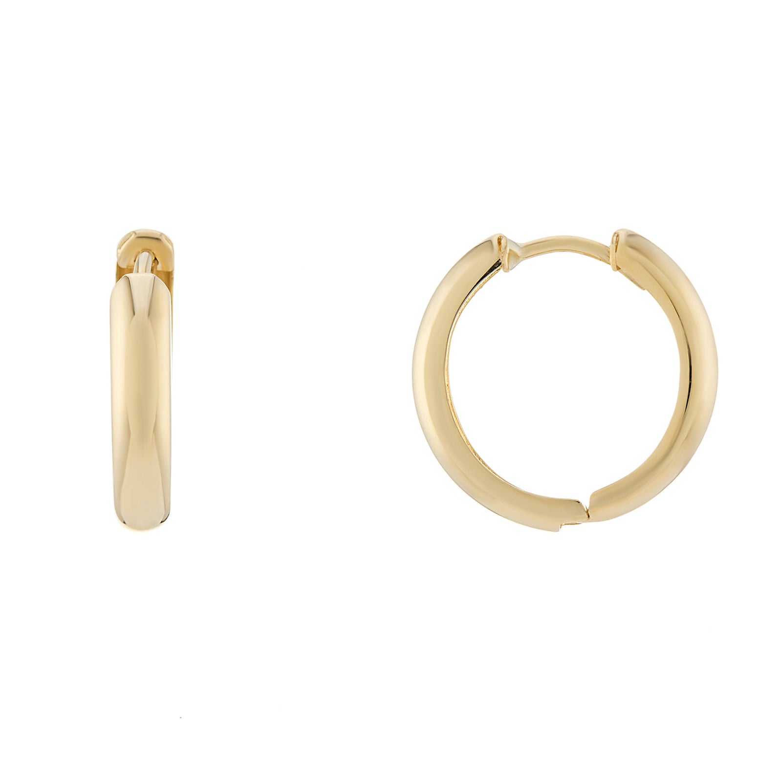9ct gold 11mm inside diameter huggy earrings