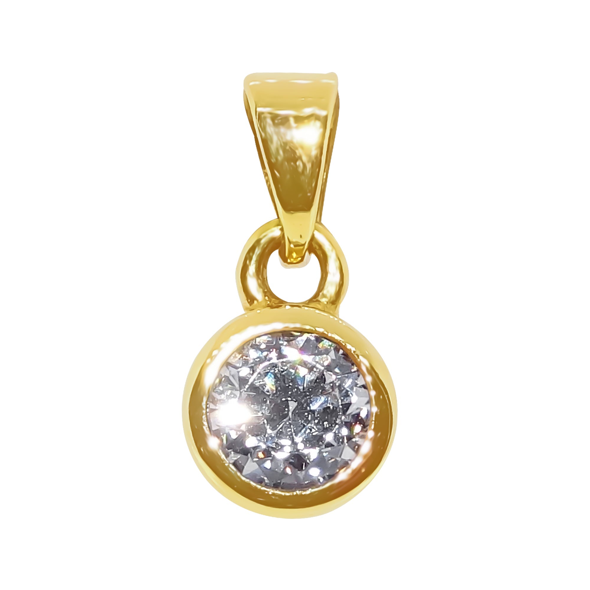 9ct gold cz pendant