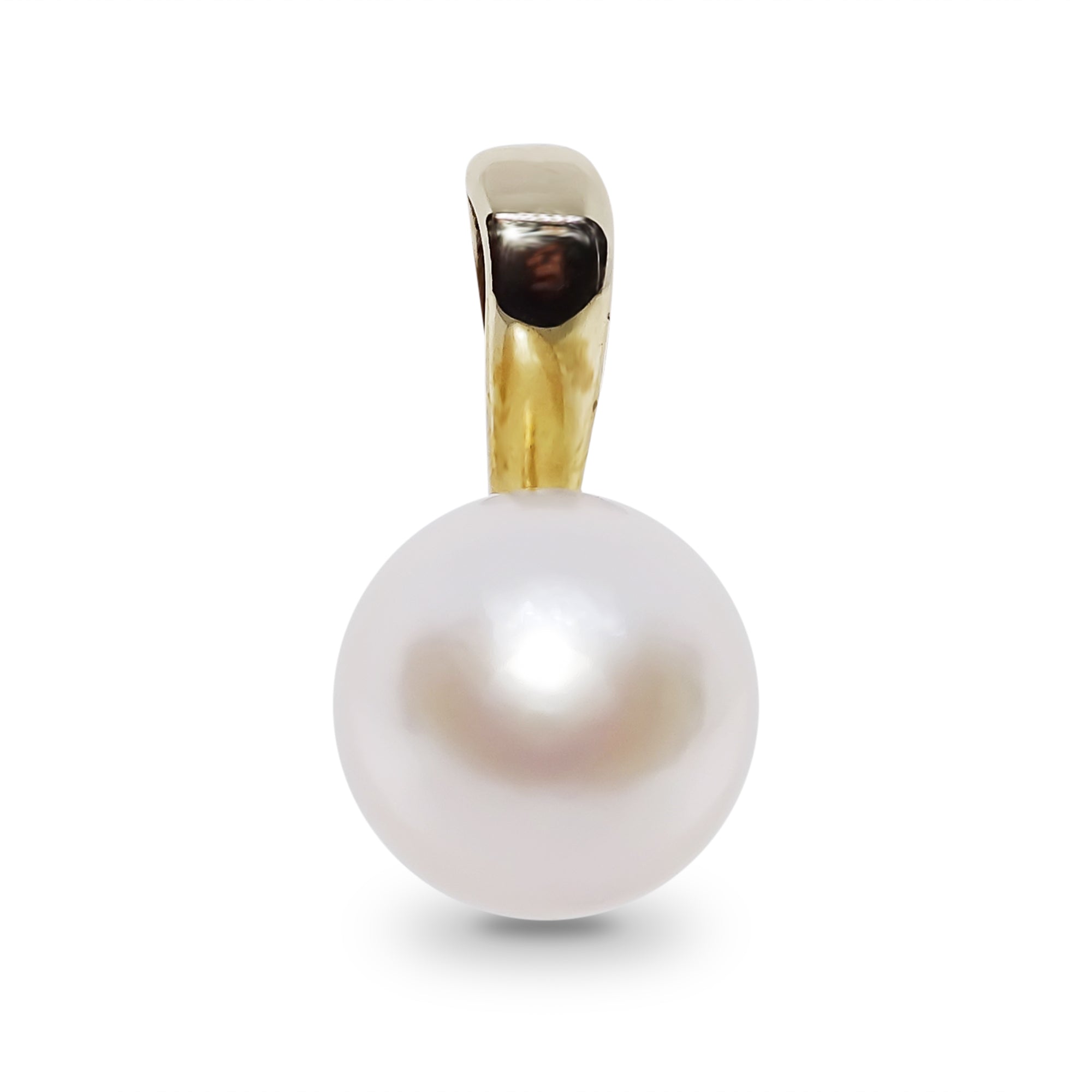 9ct gold 7mm cultured pearl pendant